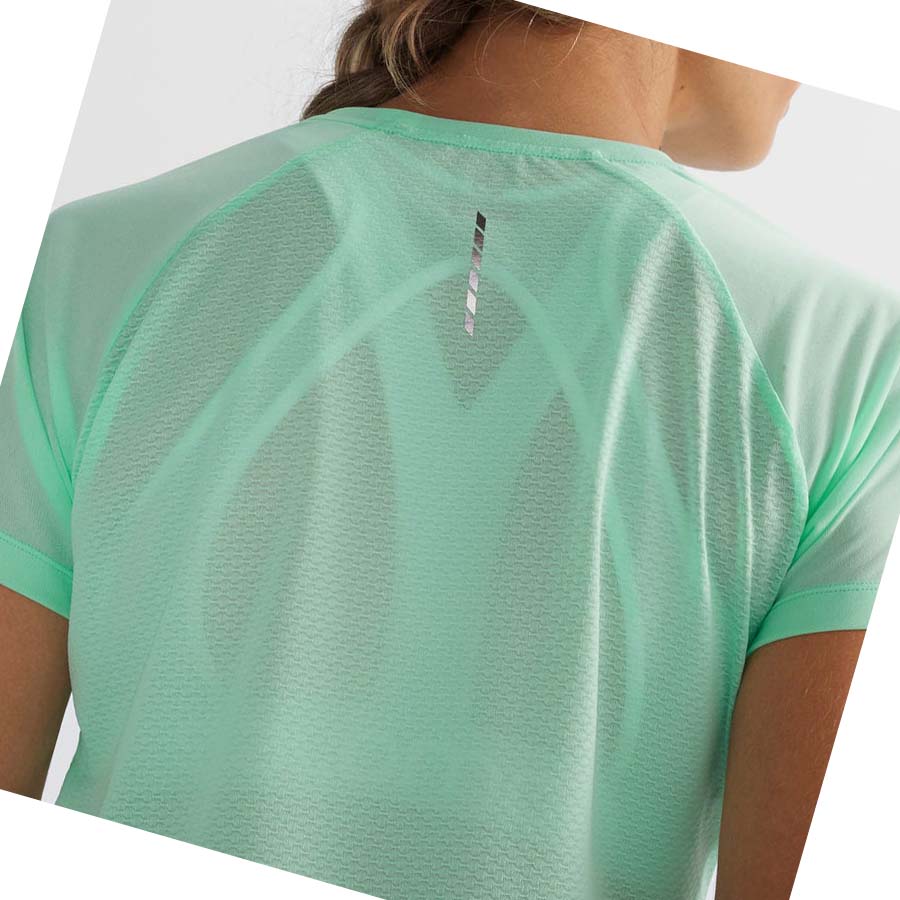 Camiseta Salomon CROSS REBEL Mujer Verdes | MX 2575NWY